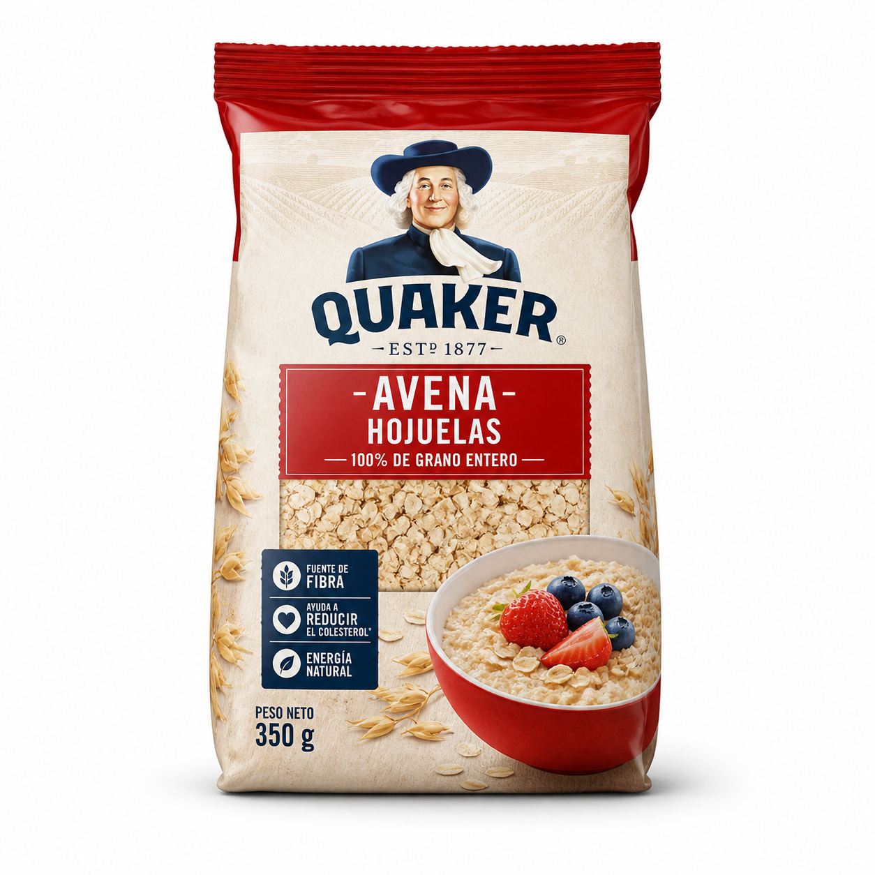 Avena Quaker Bolsa 350gr (B50lb) 